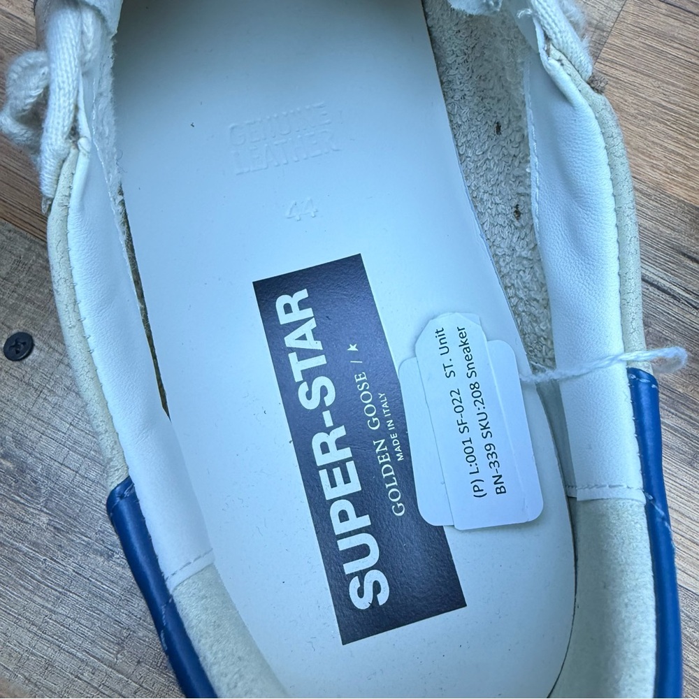 GOLDEN GOOSE Super-Star Men Size 10.5-11 44Leather m Sneakers - Picture 13 of 14